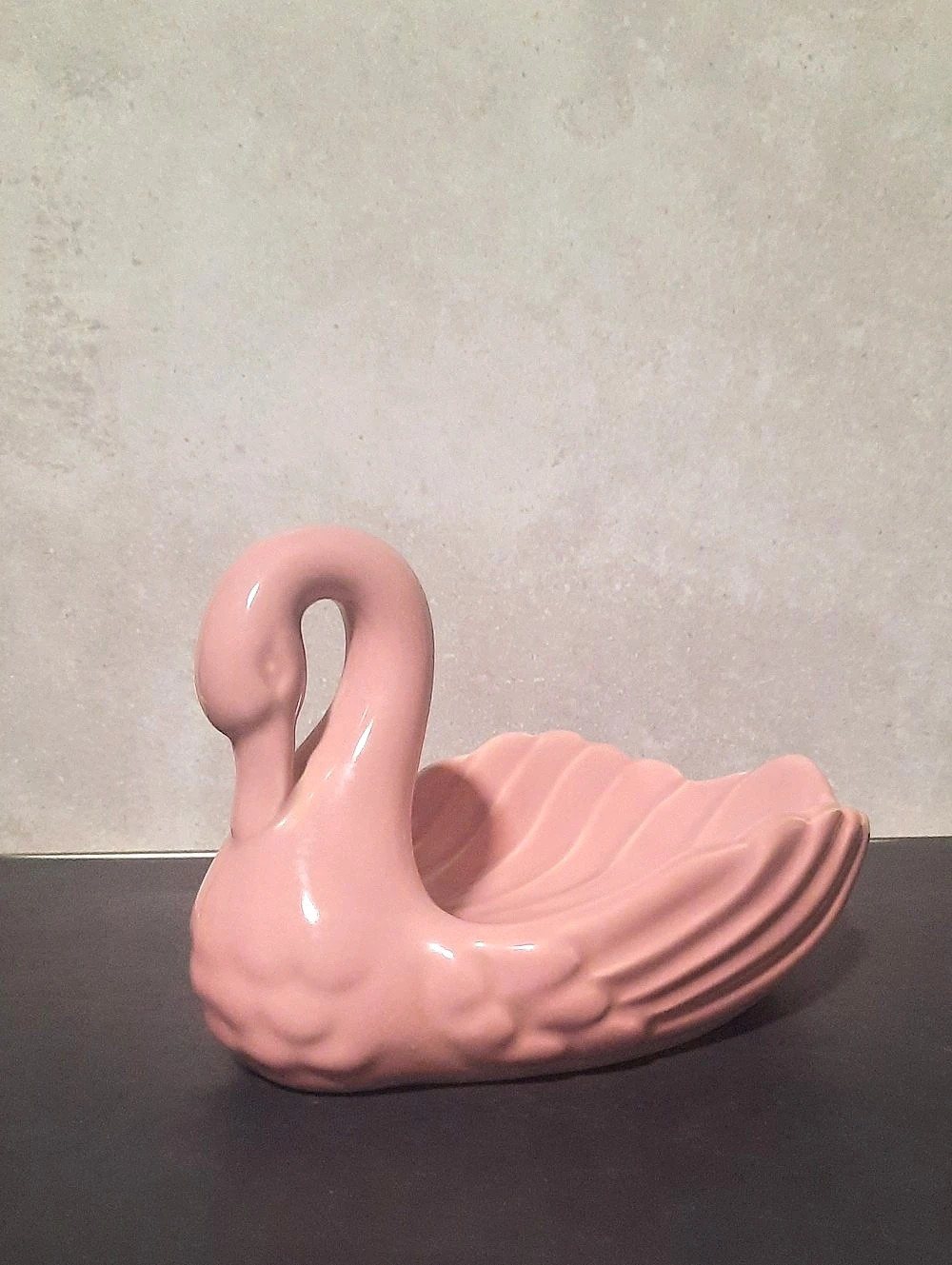 Vintage Andre Richard Pink Swan Decorative Dish